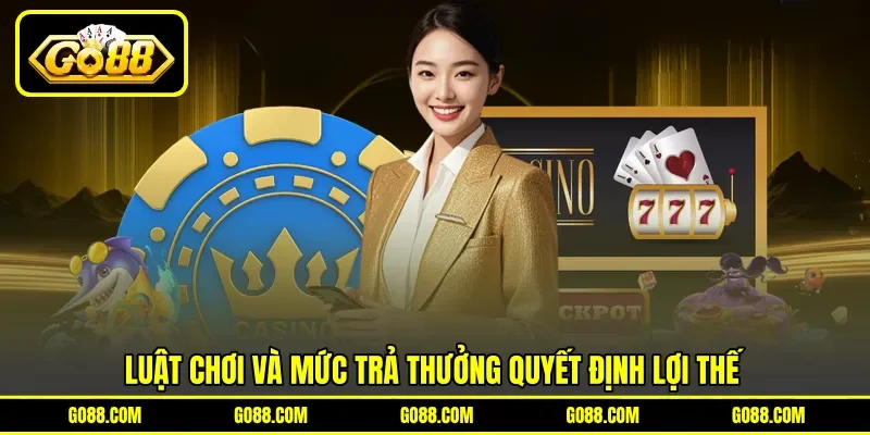 Luật chơi và mức trả thưởng quyết định lợi thế